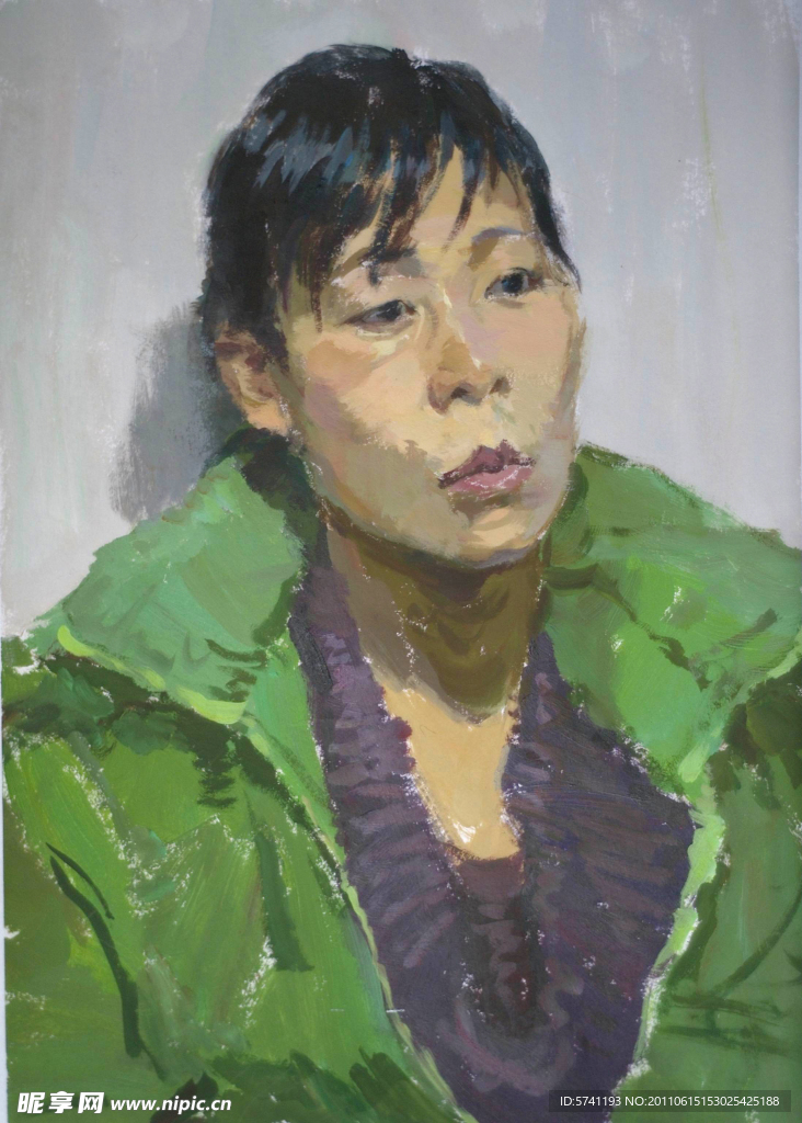 彩色水彩画