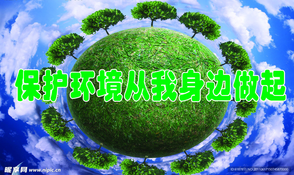 保护环境展板