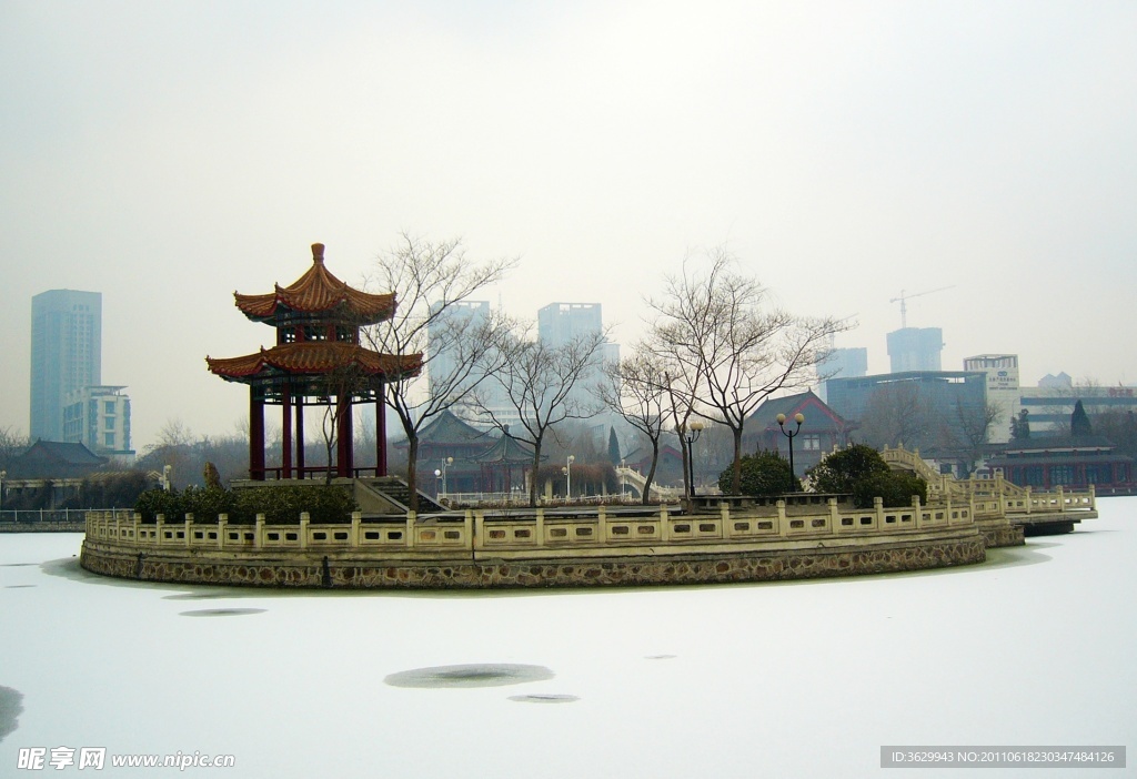 人民公园雪景