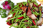 蓠蒿炒腊肉