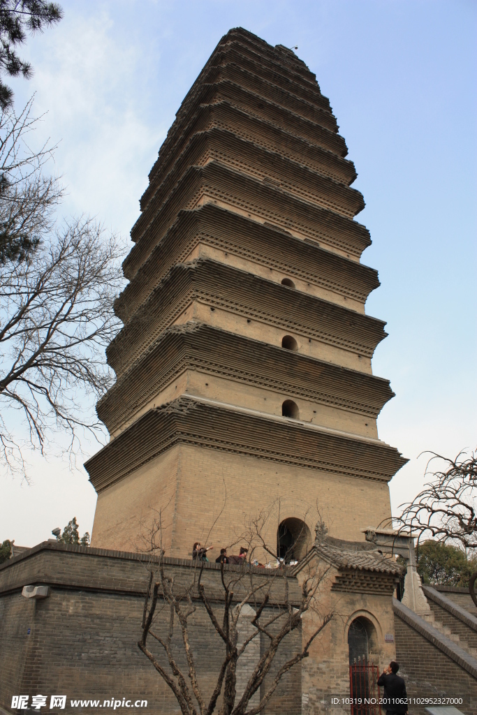 西安小雁塔近景