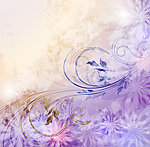 动感梦幻花纹背景