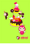 甜蜜蛋糕卡通系列海报