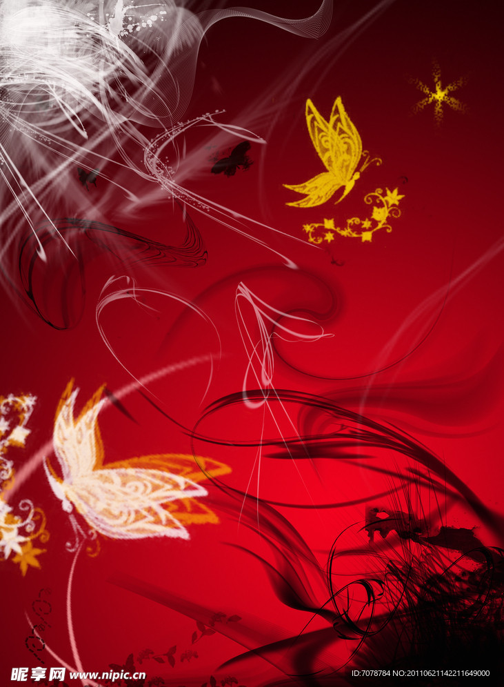 梦幻蝴蝶背景