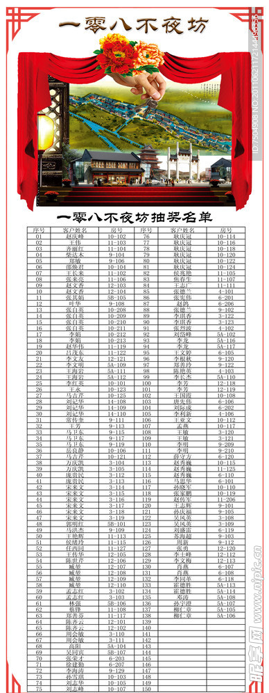 一零八不夜坊抽奖名单