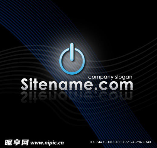 黑色背景网络公司logo