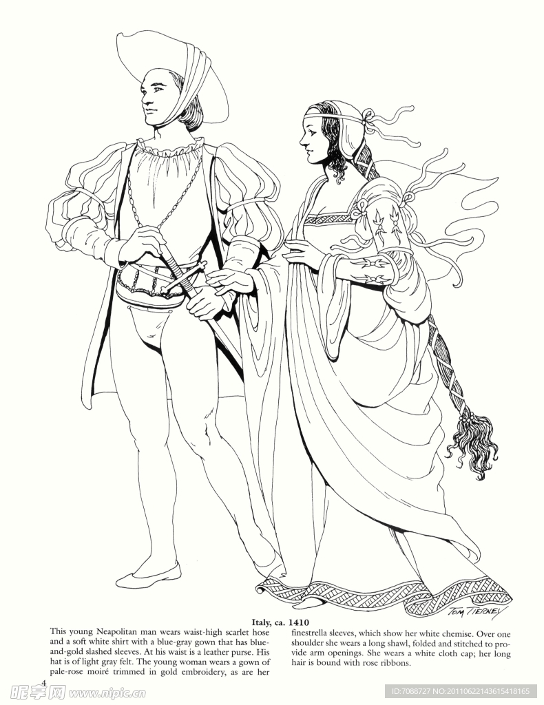西方文艺复兴时期传统服饰色彩 插图