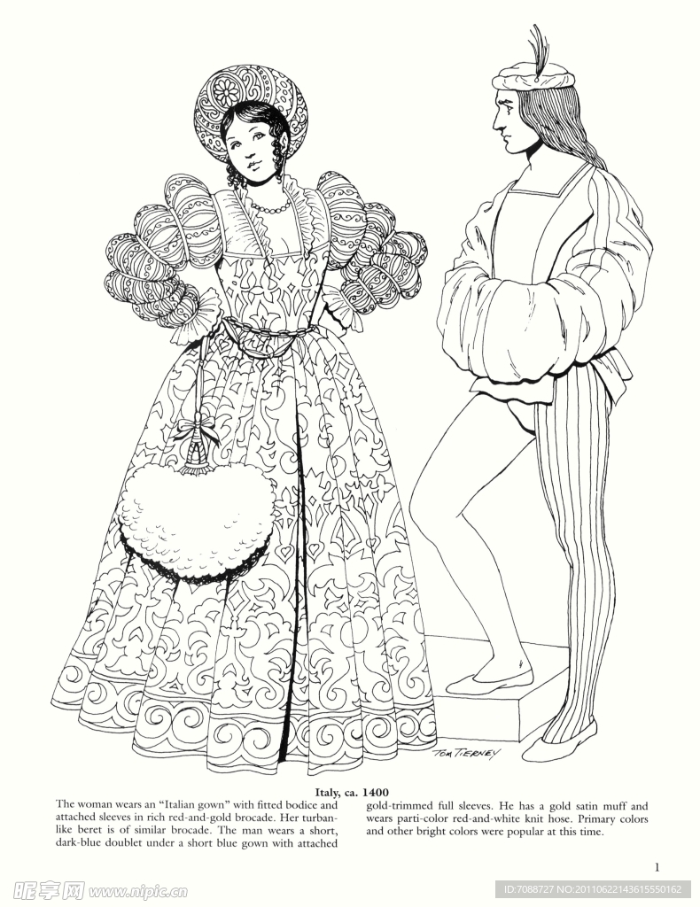 西方文艺复兴时期传统服饰色彩 插图
