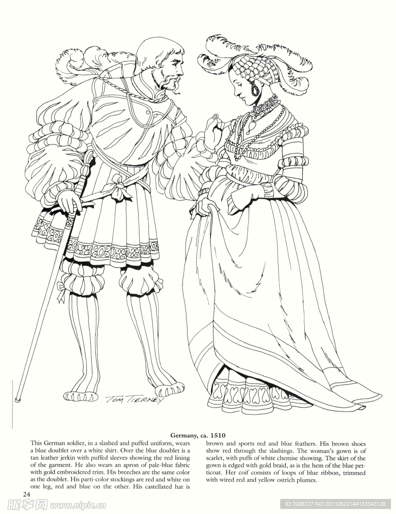 西方文艺复兴时期传统服饰色彩 插图