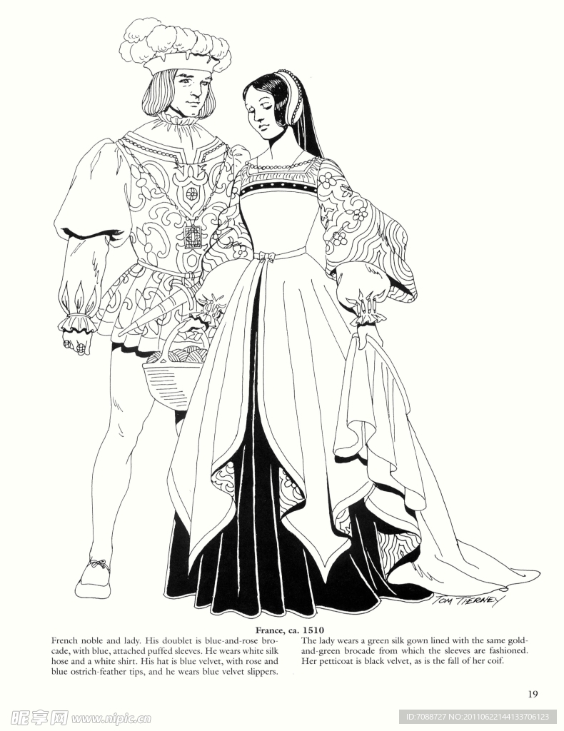 西方文艺复兴时期传统服饰色彩 插图