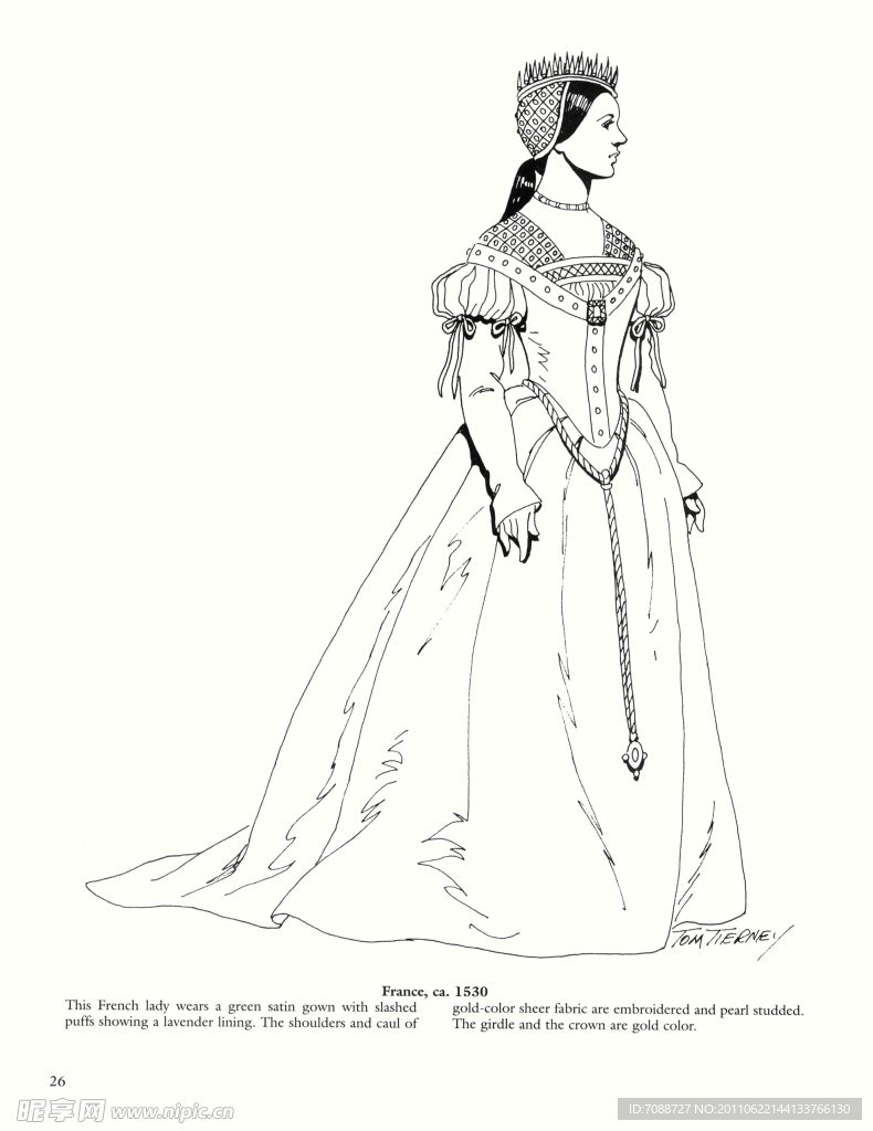 西方文艺复兴时期传统服饰色彩 插图
