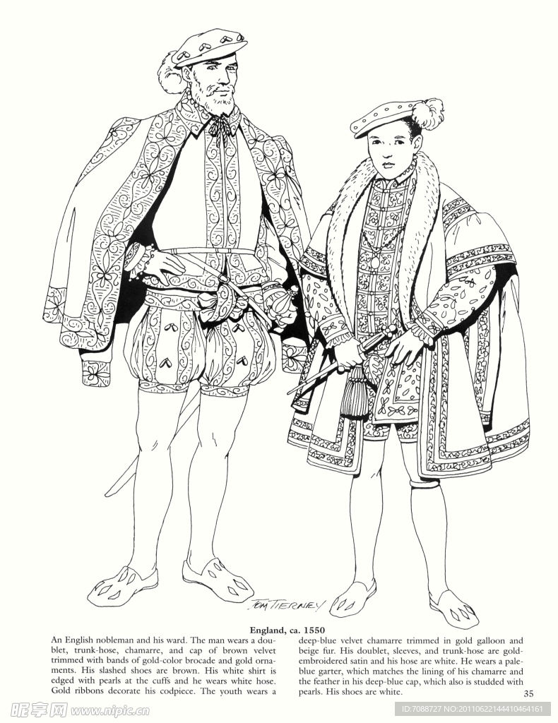 西方文艺复兴时期传统服饰色彩 插图