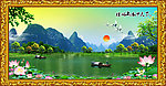 桂林山水甲天下 风景画