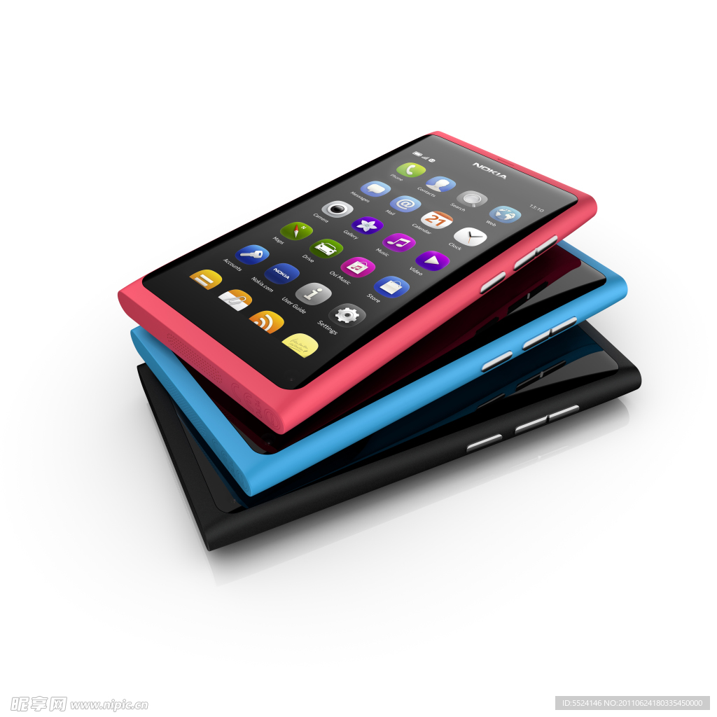 诺基亚 N9 手机三色叠加