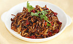 豆辣蒸腊肠