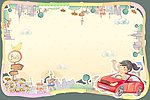 韩国插画卡通背景板