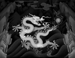 龙 灰度图
