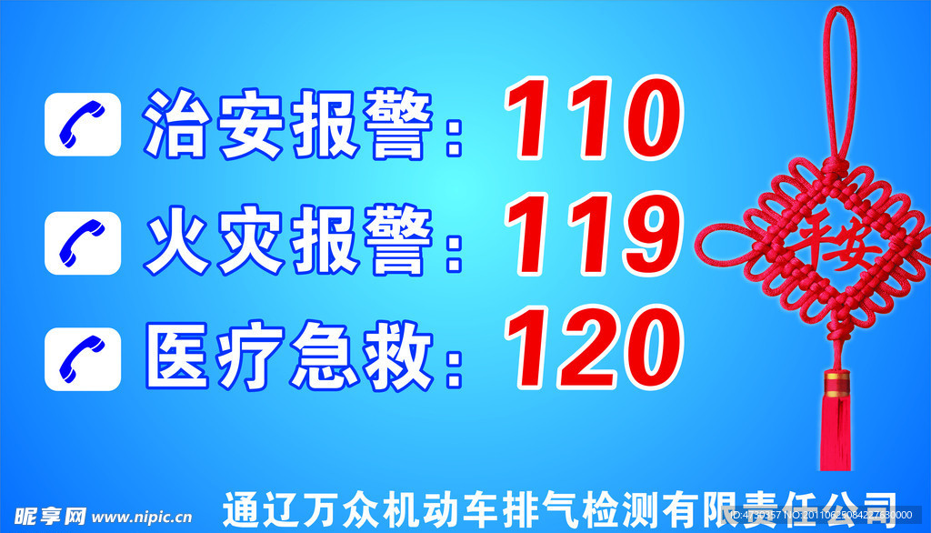 火警医疗治安电话