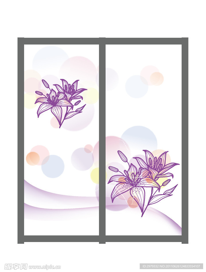 花朵移门