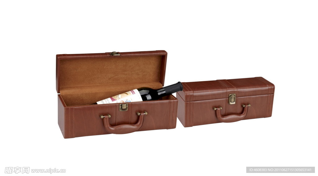 高档葡萄酒皮盒