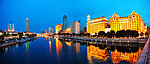 入夜海河景观