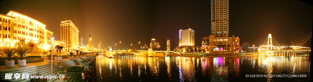 景色怡人的海河夜色