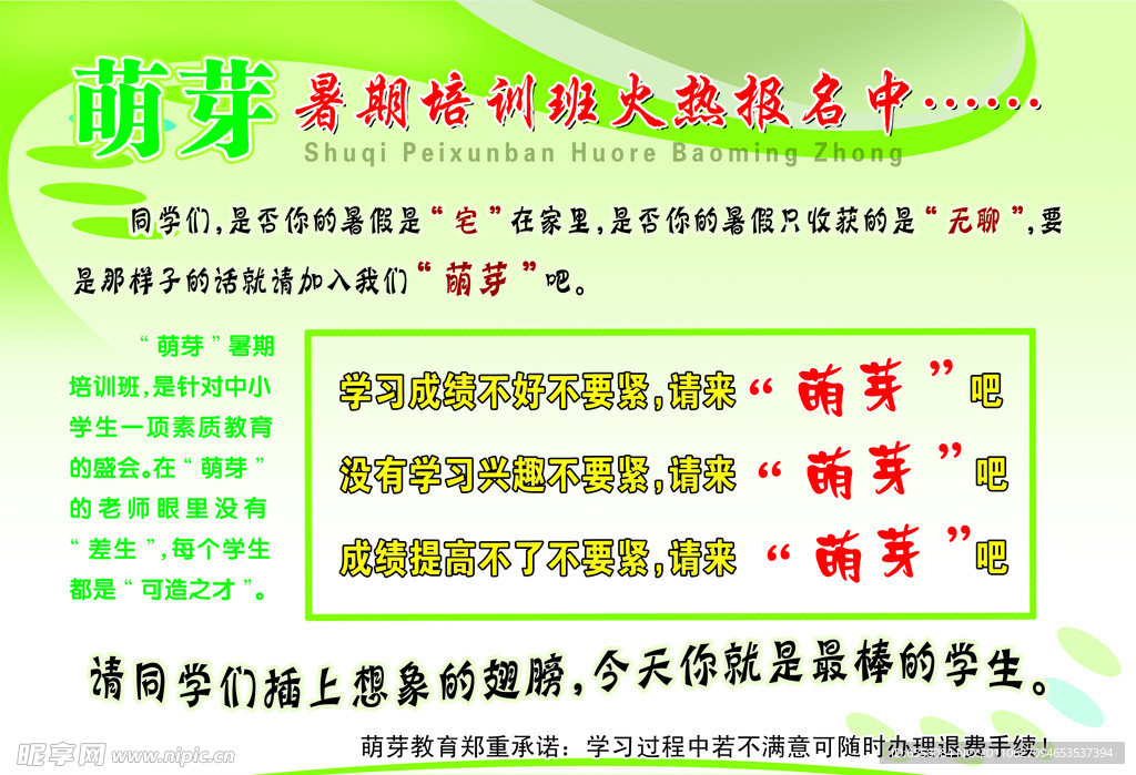 培训彩页