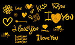 ILOVEYOU爱情心笔刷
