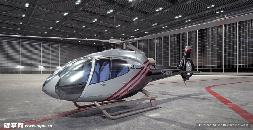 3D直升机模型