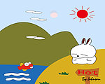 小兔发呆