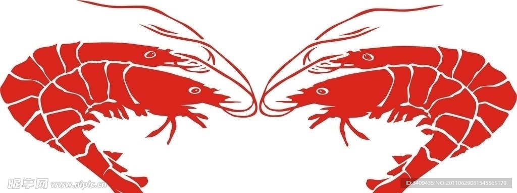 对虾矢量图