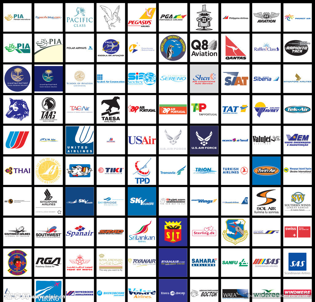世界航空公司logo_万图壁纸网