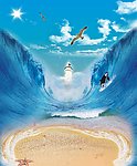 通往灯塔的海路