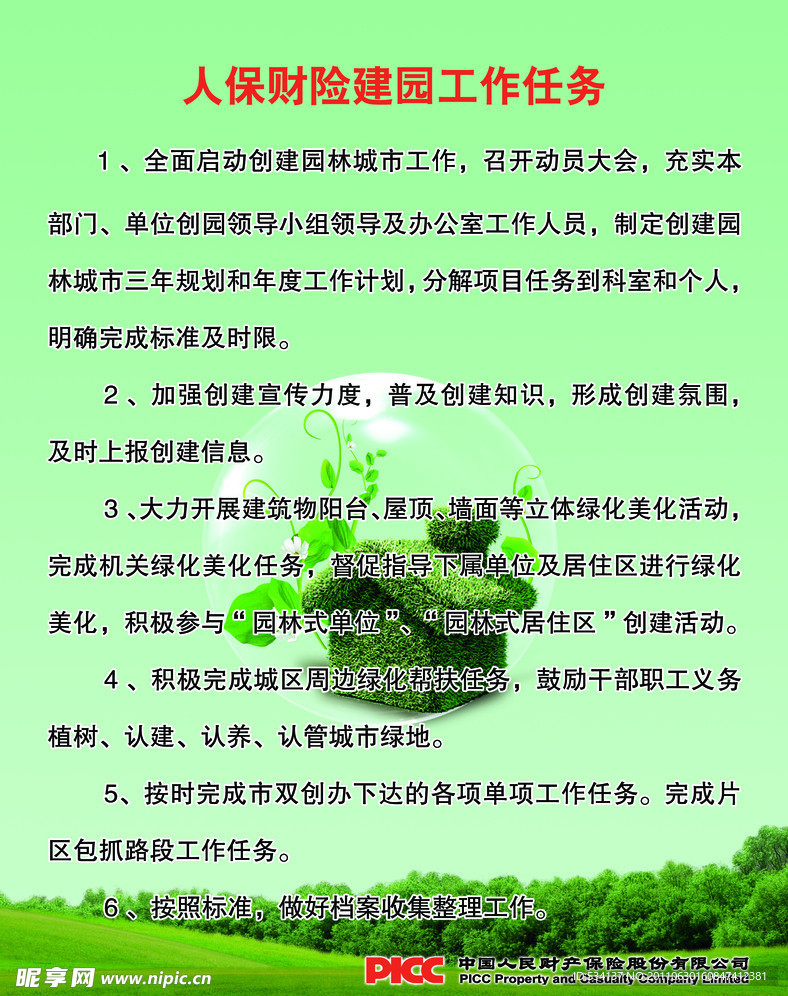 人保财险建园工作任务