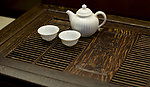 陶瓷茶杯 木制茶案