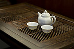 陶瓷茶杯 木制茶案