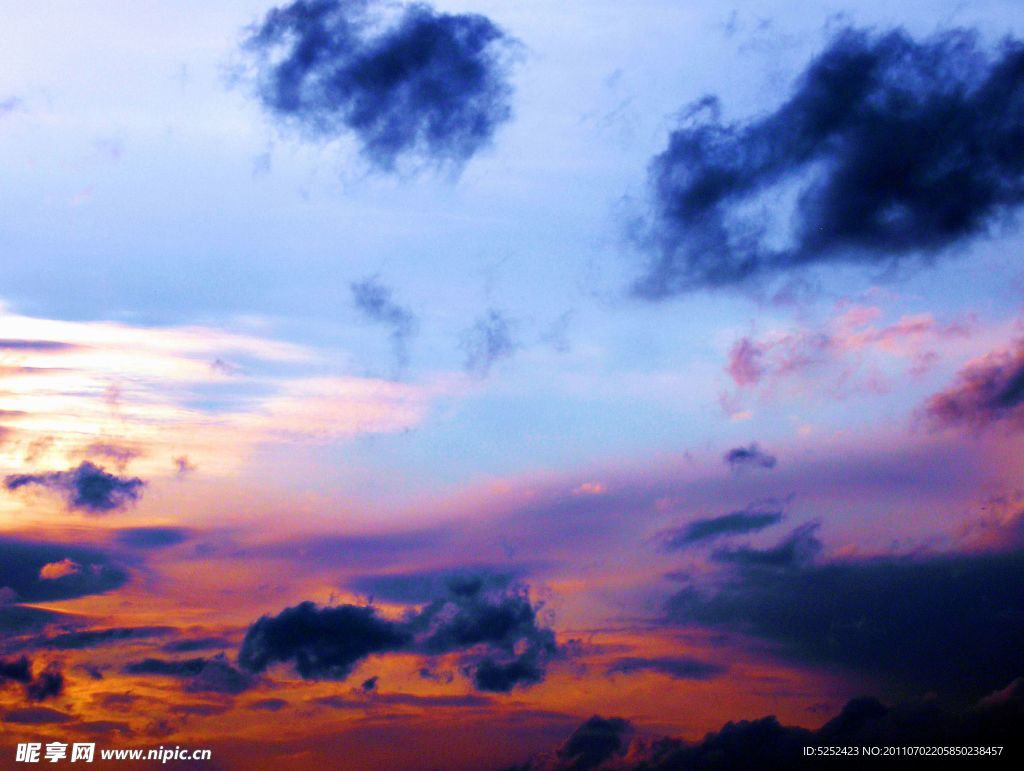 夕阳天空景色