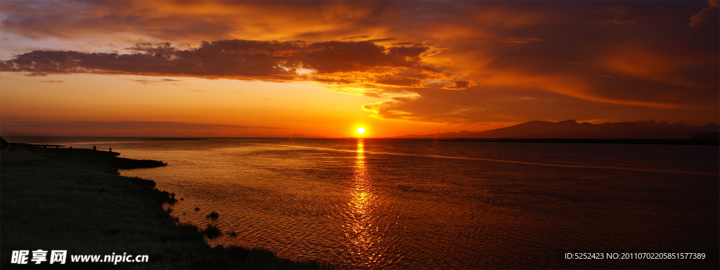 夕阳海景