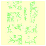 手绘梅兰竹菊