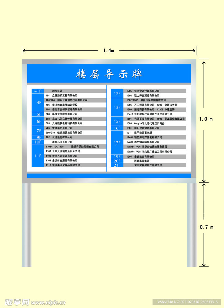 楼层导示牌