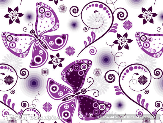 蝴蝶花纹图案