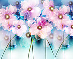 梦幻花朵图案
