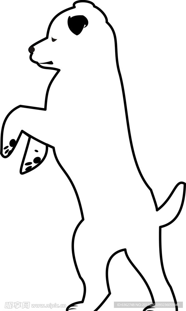 简笔画 狗 矢量图