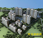 住宅 小区鸟瞰图