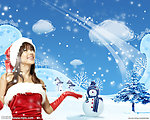 雪中女孩