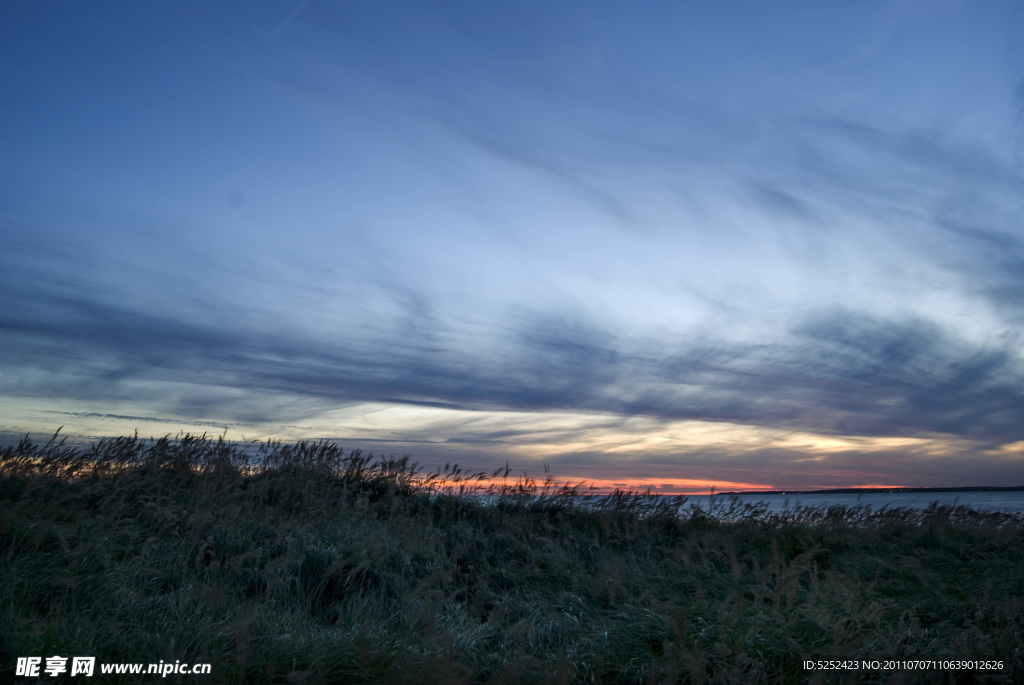 夕阳海景