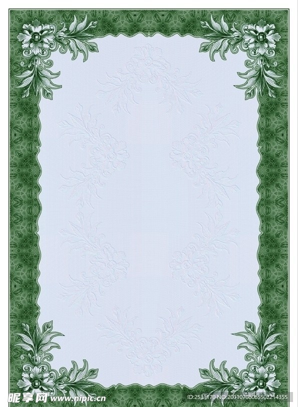 欧式花纹边框