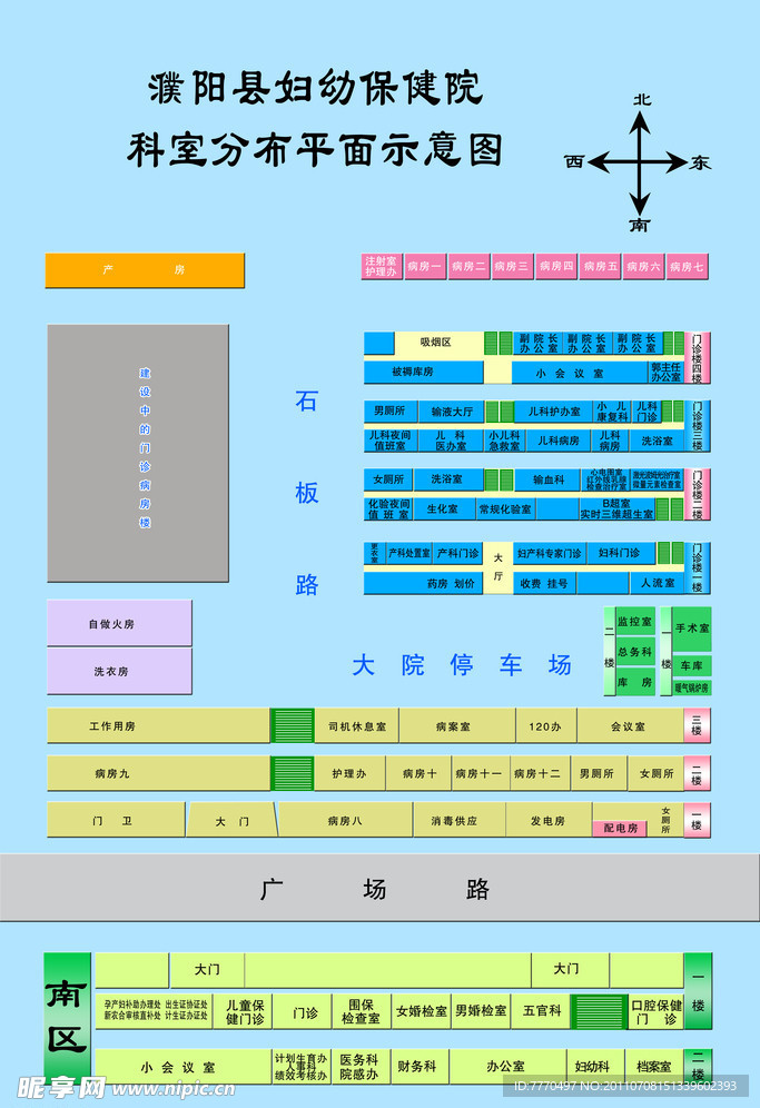 科室分布平面图