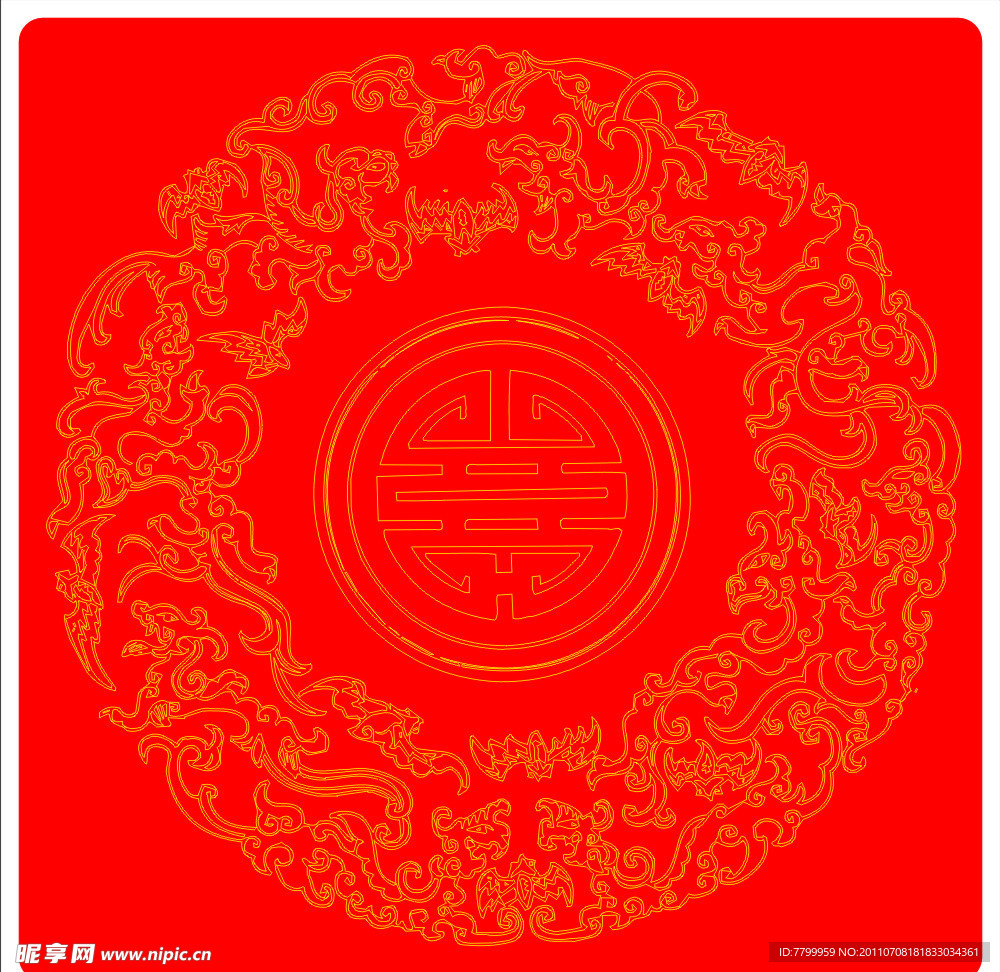 手绘吉祥艺术