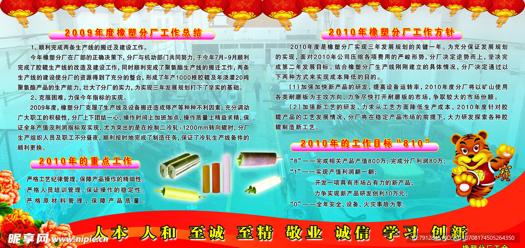 橡塑分厂工会展板